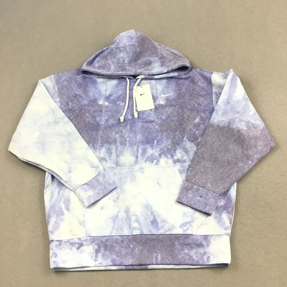Nike Hoodie Women Small Blue Burnout Icon Clash Sweatshirt Swoosh Training S